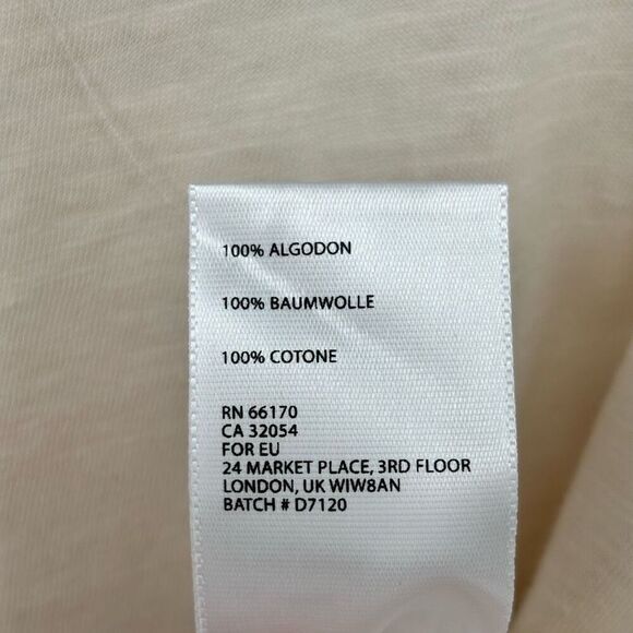 Urban  Outfitters Silence + Noise Oversized Cropped Hoodie Tee Cream XS - Picture 7 of 8